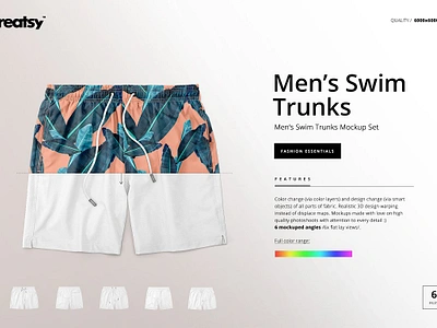 Men's Swim Trunks Mockup Set creatsy custom customizable design etsy mens swim trunks mockup set mockups personalized print printable printed printing shop sublimated sublimation template up