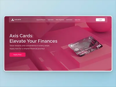 Axis Bank - Credit Card Concept UI bank website bank website ui banking card website card interaction card website ui credit card website ui illustration illustration credit card indian illustration theme ui user interface ux