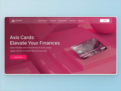 Axis Bank - Credit Card Concept UI bank website bank website ui banking card website card interaction card website ui credit card website ui illustration illustration credit card indian illustration theme ui user interface ux