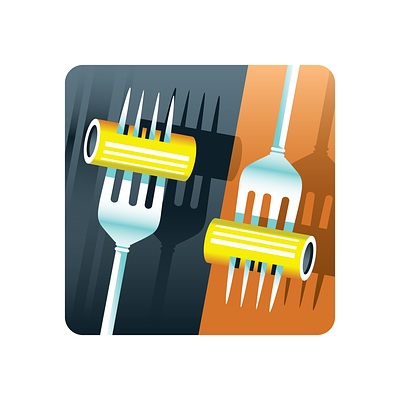 7 Habits of Highly Sex-cessful People (AARP) food fork icon ill illustration pasta