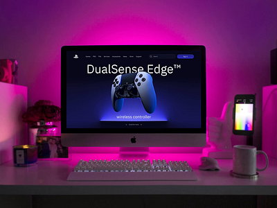 DualSense Edge™ Controller Concept 3d animation dualsenseedge game gaming gamingexperience motion playstation ui uiinspiration
