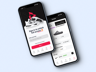 Sneaker App IOS ANDROID branding graphic design ui