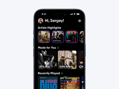 Music streaming app for iOS app design figma ios mobile music streaming ui ux