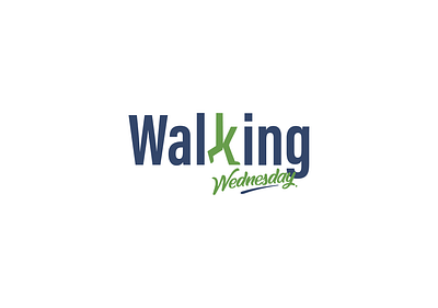 Walking Wednesday Logo 3d ai animation blue bluegreen branding design graphic design green health healthy logo motion graphics sport ui ux walk walking walkinglogo walklogo