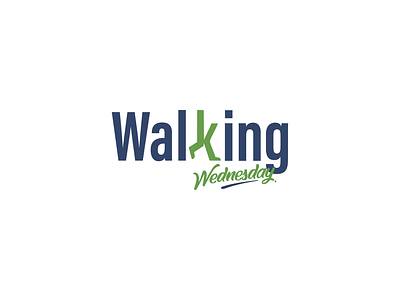 Walking Wednesday Logo 3d ai animation blue bluegreen branding design graphic design green health healthy logo motion graphics sport ui ux walk walking walkinglogo walklogo