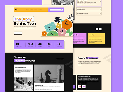 Tech Story Website Concept UI Design concept design graphic design layout tech technology ui ui ux web website