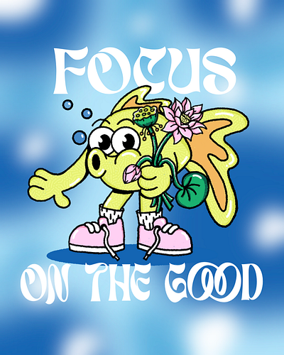 FOCUS ON THE GOOD branding cartooncharacter character design graphic design illustration logo mascot ui vector