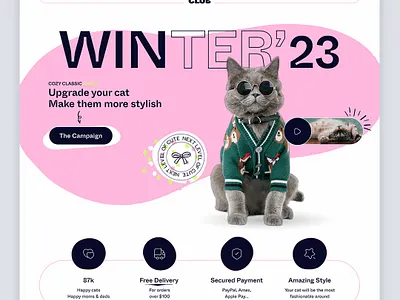 Cat Moms Club - Pets Fashion accessories cat clean clothes fashion feline minimal pets purr ui uidesign webdesign website