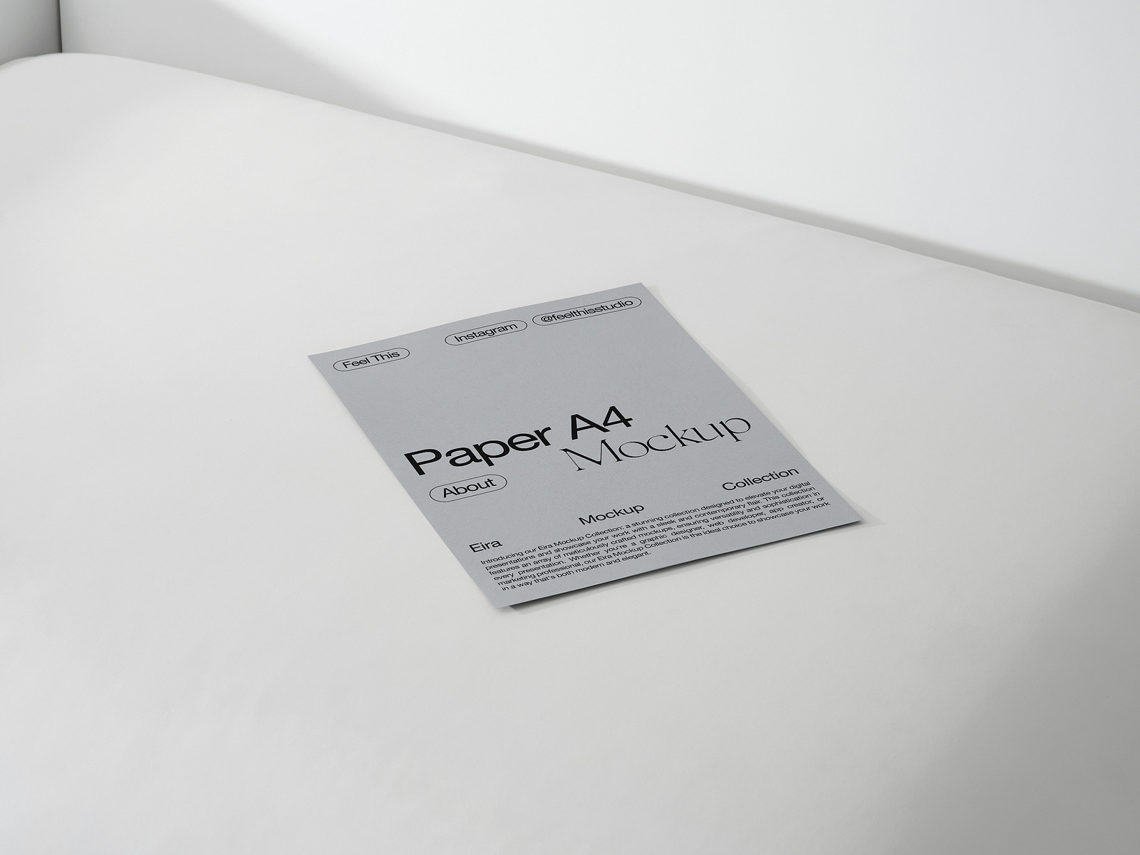 Paper A4 Mockup by Feel This on Dribbble