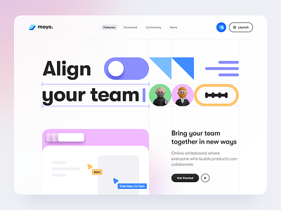 MOYO – New update for Echo Hero Header Builder app branding button clean design echo geometric geometry hero header illustration landing page minimal typography ui ui design ux ux design web web design website