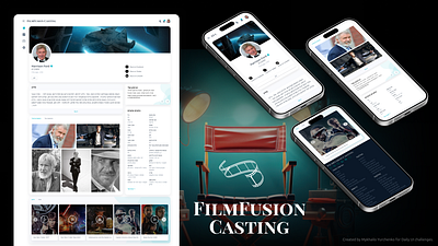 Cinema Casting Agency - User Profile casting cinema cinema agency dailyui portfolio profile ui ui design user profile ux