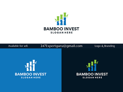 Bamboo design logo template with financial investment chart 3d animation branding graphic design logo motion graphics ui vector logo design