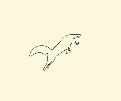 LINE ART JUMPING FOX animation branding design fox fox jumping fox line art graphic design illustration jaumping fox line art line art fox logo design minimal logo typography ui vector wordmark logo