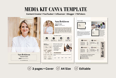 Media Kit Canva Template canva template graphic design media kit resume template template