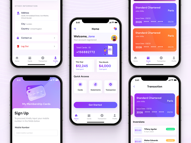 Cards Management - Mobile App Design by Ankit Nigam on Dribbble