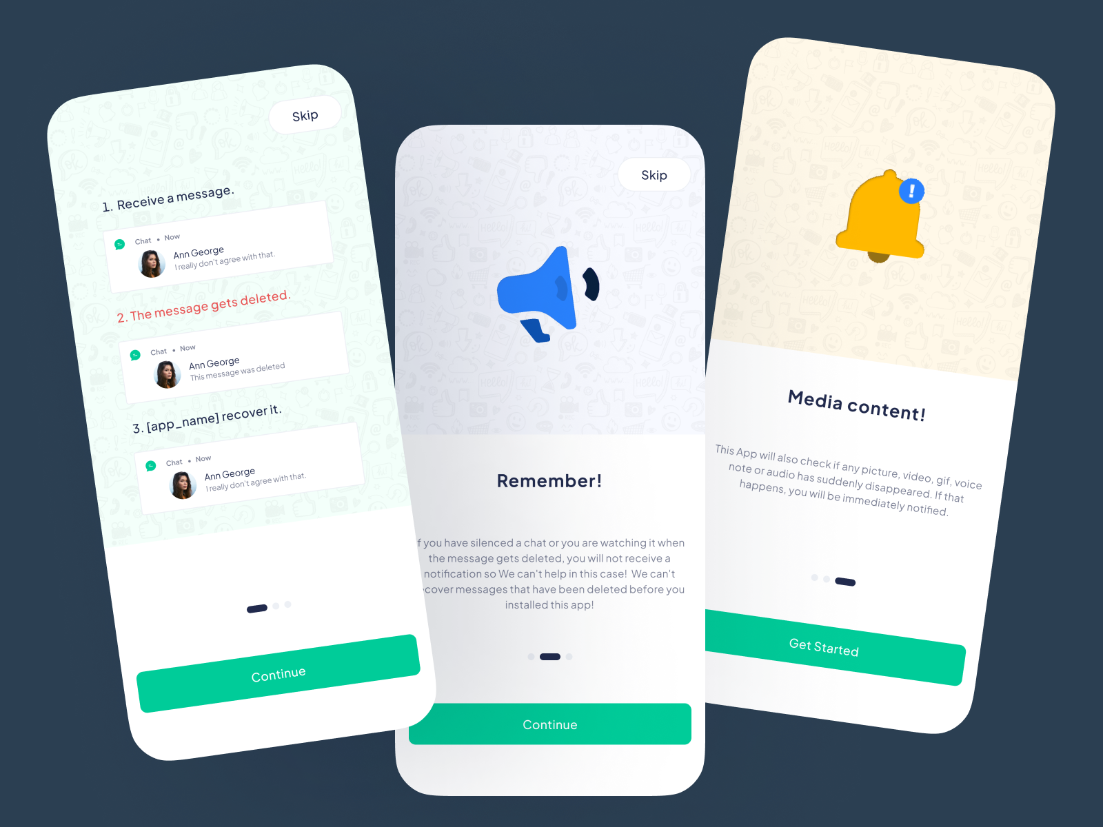 WhatsApp Data Recovery App Onboarding UI Design data recovery end to end encrypted in app purchase media recovery onboarding save for later trending ui ui design for whatsapp whatsapp whatsapp feature