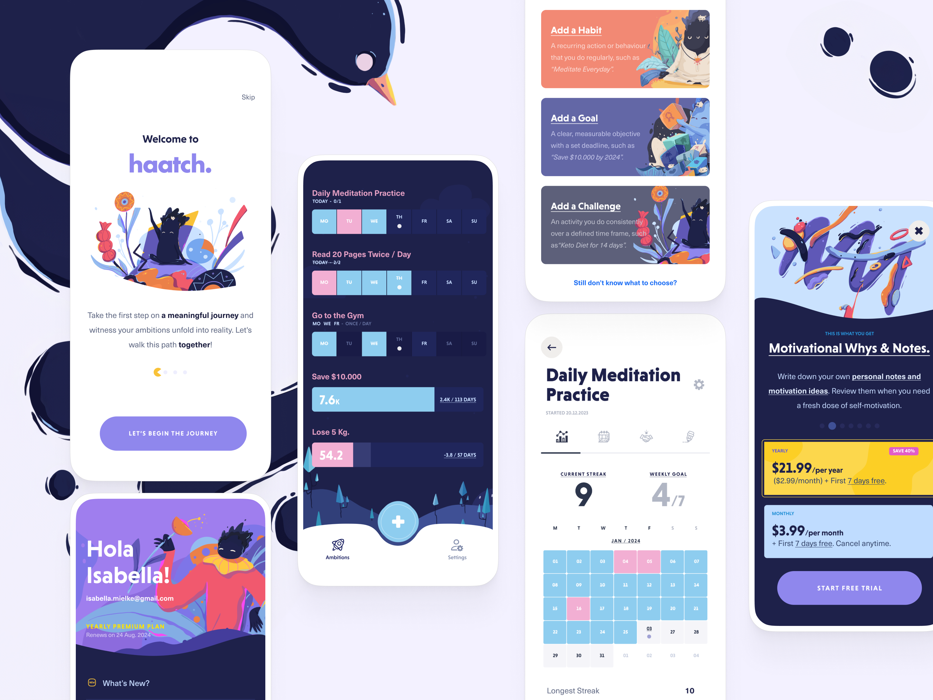 Example of haatch. - An app for a better you