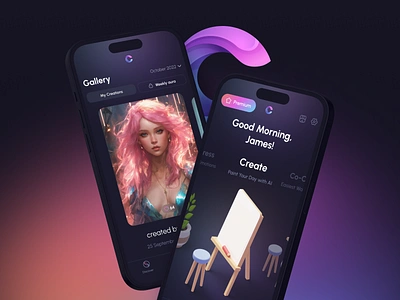 Creo - AI Mobile App 3d ai android animation app art artificial intelligence branding casestudy colorful image ios lifestyle machine learning mobile social media storytelling ui ux