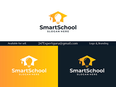 College graduation cap campus education logo design and light 3d animation branding graphic design logo motion graphics ui vector logo design