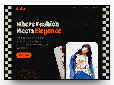 Spize - Fashion Website Design branding design fashion graphic design landing page retro ui web design website