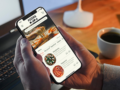 Pizzeria MiMi app design digital menu food delivery food order app mockup order pizzeria restaurant user experience