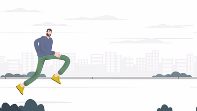 Run & Fall (morphing) animation graphic design motion graphics