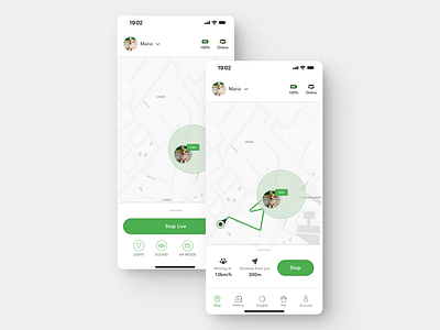 PawPath-Live Tracking Feature app design map mobile app mobile design pet tracking tracking ui ux