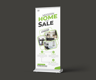 Real estate Roll up banner design abstact abstract apartment branding design graphic design home house sale illustration minimal minimalistic modern professional real estate sale simple trend ui vector