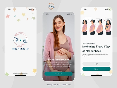 Maternity care app - Splash screen and Onboarding screen app design maternity care onboarding screen splash screen ui design ux design