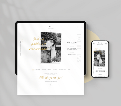 Classic Minimal Wedding Website minimal rsvp template ui ux website wedding