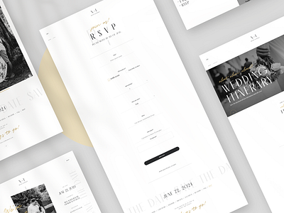 Classic Minimal Wedding Website clean digital rsvp gold minimal modern rsvp template theme ui ux webdesign website wedding invitation wedding invite wedding website white