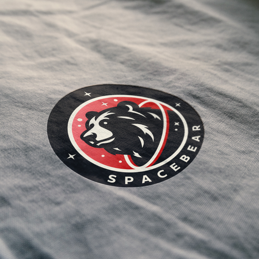 Space Bear 🐻 brand Identity bear branding graphic design identity illustration logo logo design nasa space vector