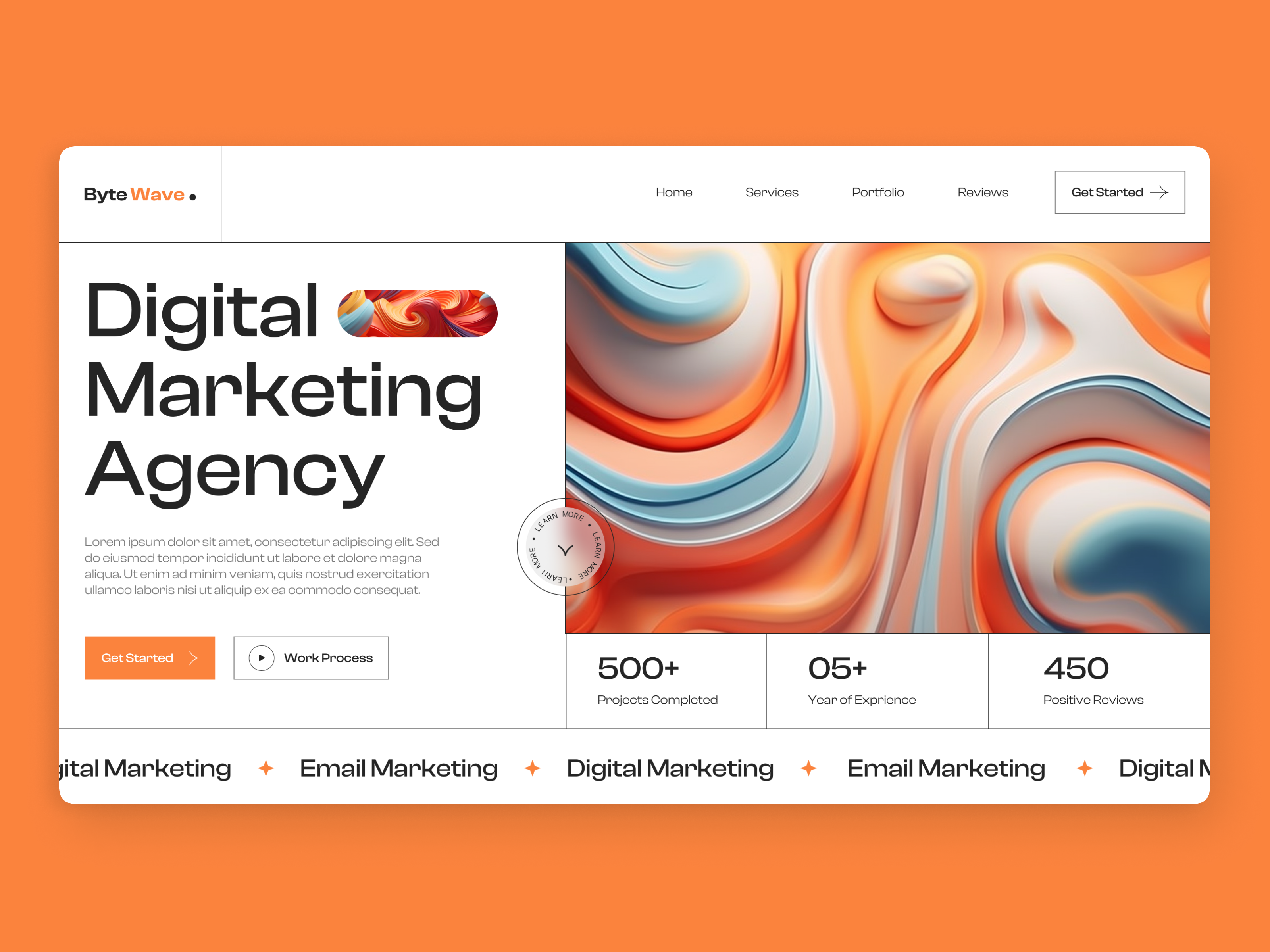 Digital Marketing Agency Hero Section branding graphic design ui