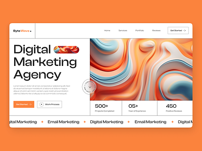 Digital Marketing Agency Hero Section branding graphic design ui