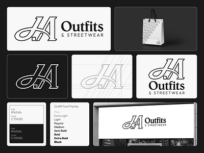J.A Outfits Brand Design branding graphic design visual identity
