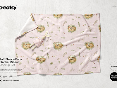 Fleece Baby Blanket (Shawl) Mockup creatsy custom customizable design etsy personalized print printable printed printing shop sublimated sublimation