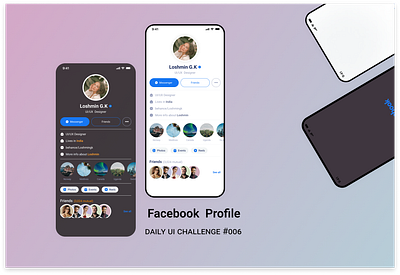 Facebook User Profile/ Daily UI#006 animation ui