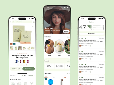 Waha - E-commerce Wellness App Design app design ecommercedesign figma lifestyleapp mobileapp ui uiuxdesign userexperience ux wellnessapp