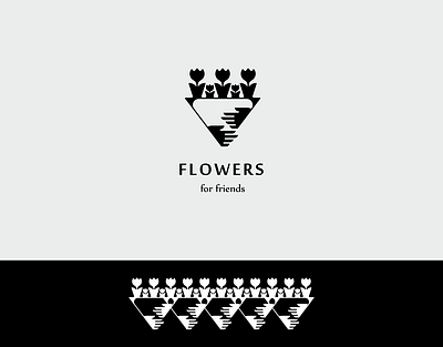 Flowers for friends design flowers friends logo logotype