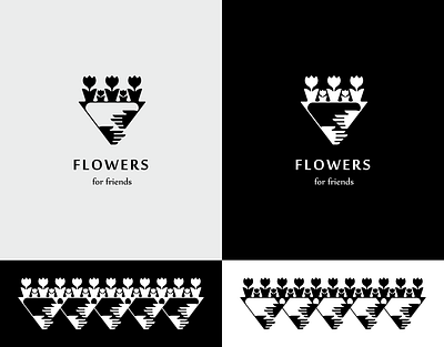 Flowers for friends design flowers friends logo logotype