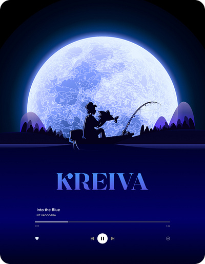 KREIVA : Into the Blue { An event by IIIT Vadodara } aesthetic design blue design event poster event promotion figma graphic design graphics illustration illustrator into the blue landing page design poster promotion material social media creative themed design ui ui ux web design