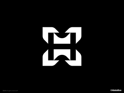 monogram letter H logo exploration .001 brand branding design digital geometric graphic design icon letter h logo marks minimal modern logo monochrome monogram negative space