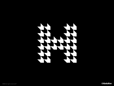 monogram letter H logo exploration .003 brand branding design digital geometric graphic design icon letter h logo marks minimal modern logo monochrome monogram negative space