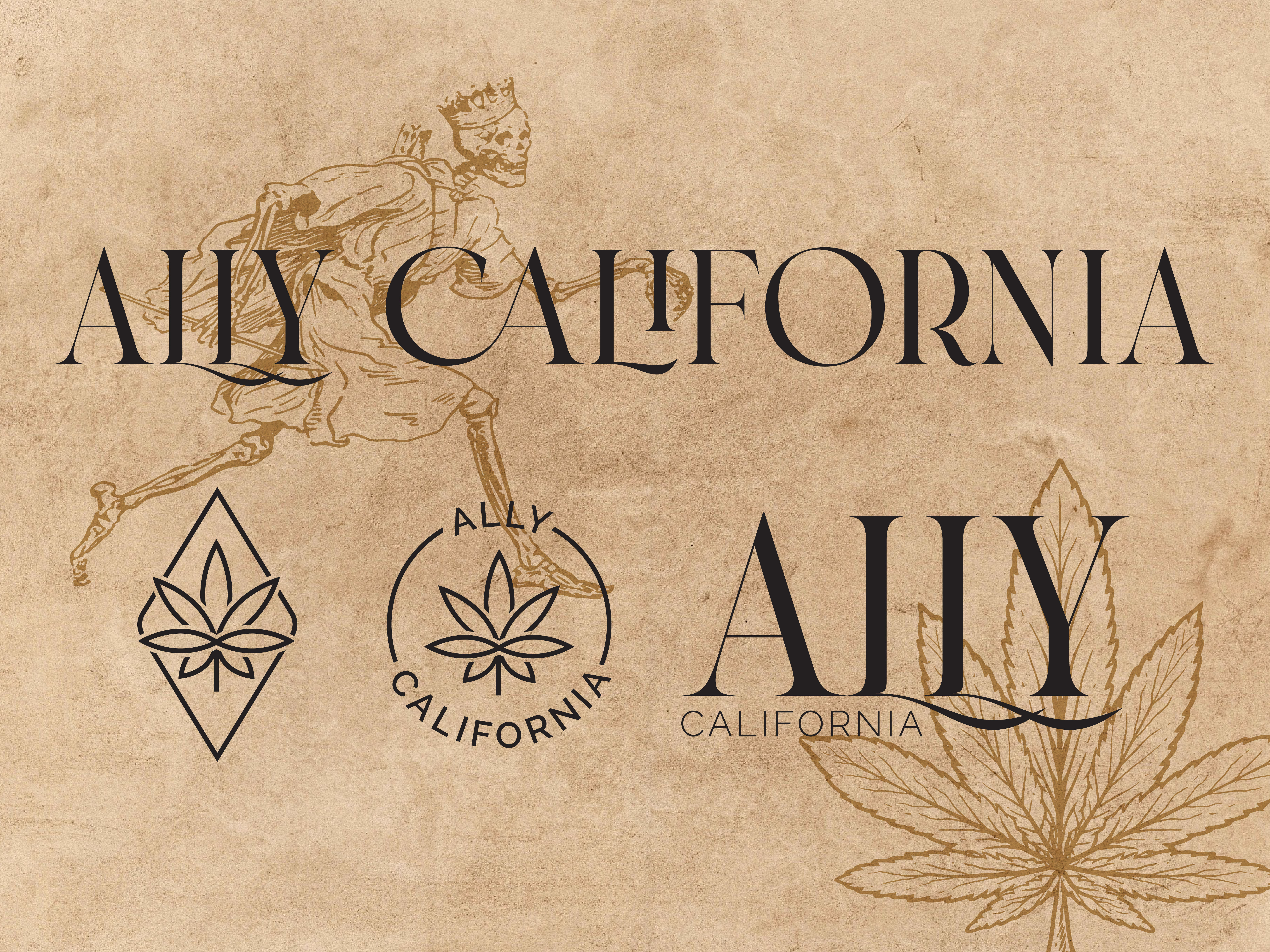 Ally California Logo, Badges and Stamps exploration adobe illustrator cc badge branding branding concept cannabis cannabis brand design design concept flat graphic design hemp illustration logo marijuana minimal retro typography vector vintage weed