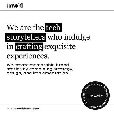 Unvoid Tech Studio | Tech Storytellers | Design Agency branding design design agency design studio graphic design illustration logo product design product development ui ux