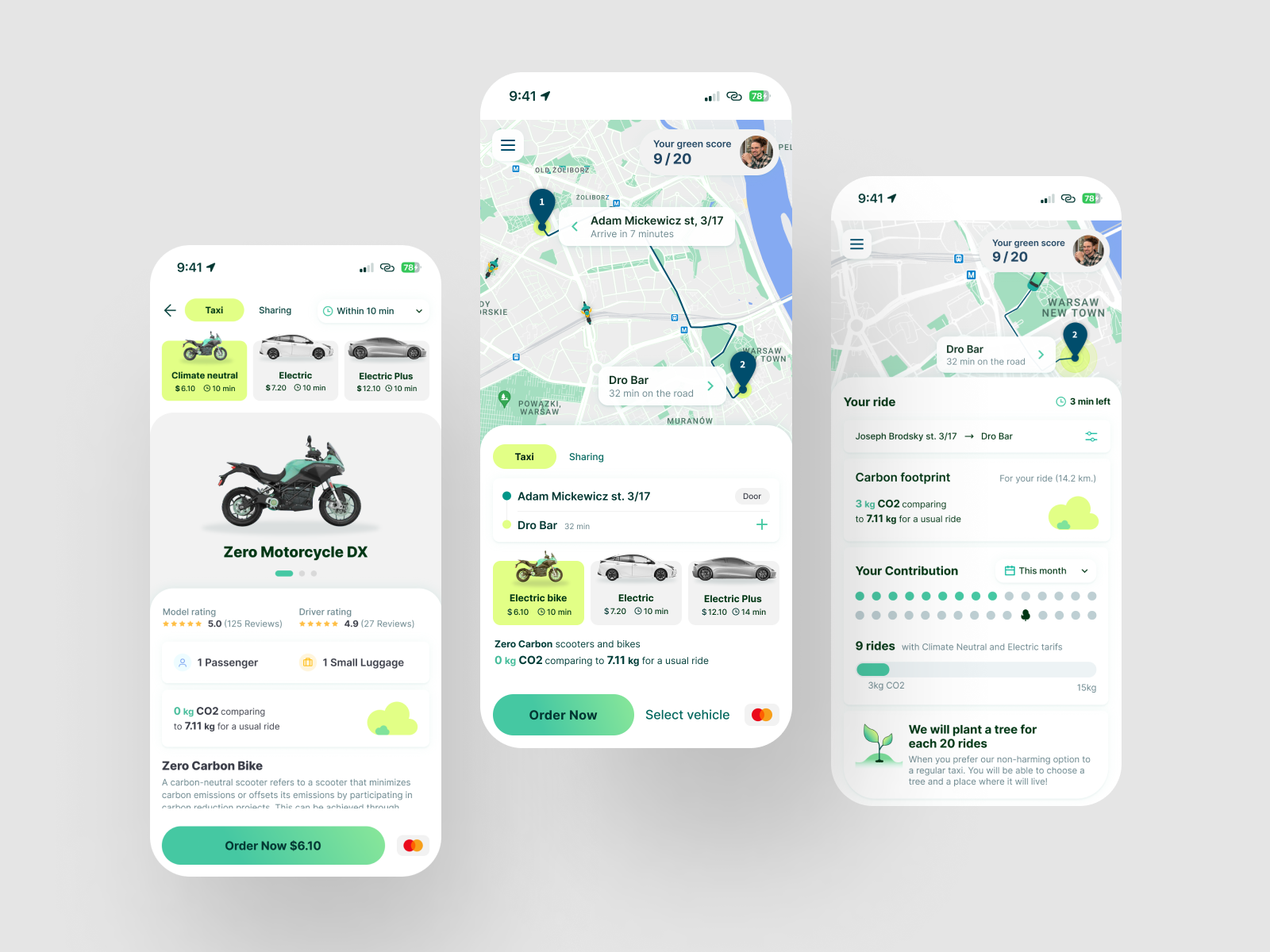 Green Transport Mobile App by Ivan Zhukov for TechWings on Dribbble