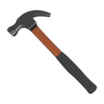 Vector illustration hammer animation graphic design hammer illustration vector