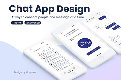 Chat App Design graphic design mobile ui ux vector