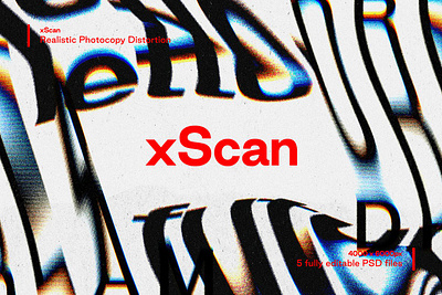 xScan - Photocopy Distortion Effect cmyk color color separation distorted distortion effect grunge instagram photocopy scanned look scanner text effect textural
