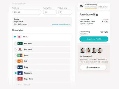 Eindsprint — Website checkout B2C button checkout design system inputfield order order summary payment details payment summary summary ui components ui kit website checkout